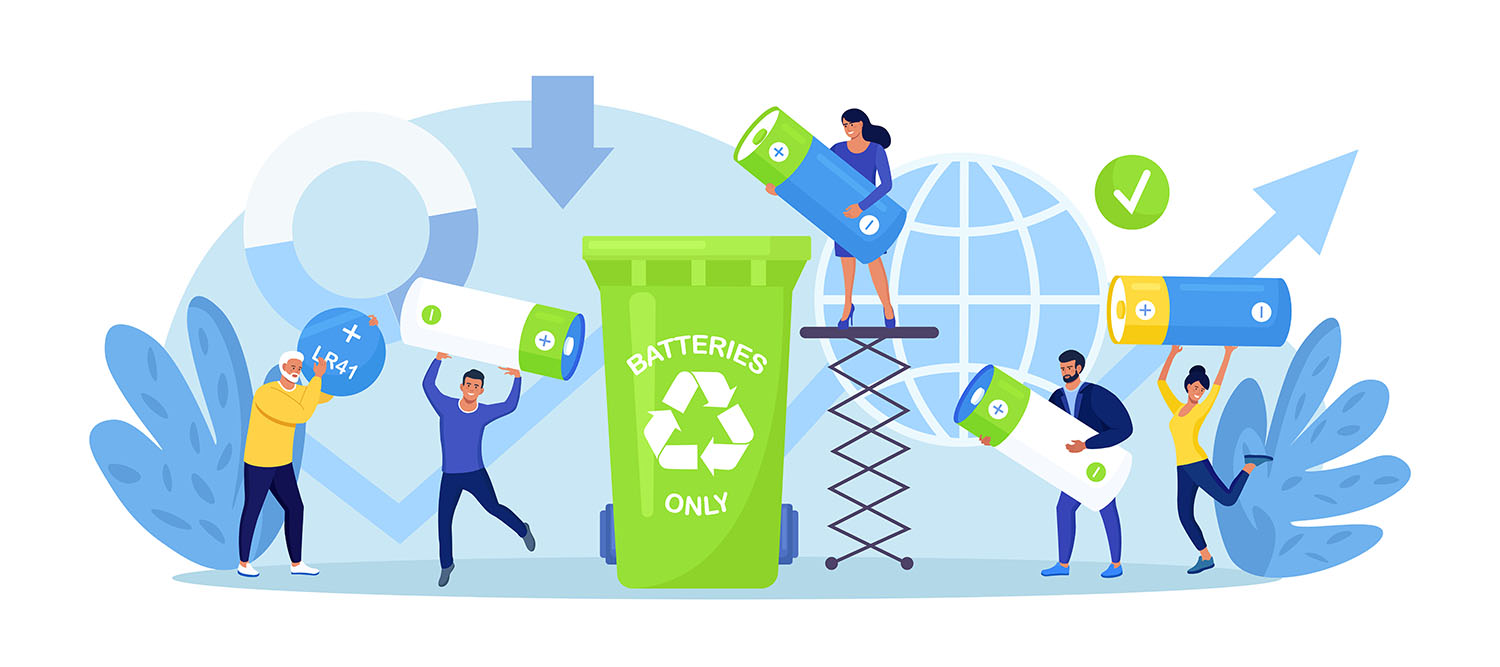 concept art of recycling e-waste