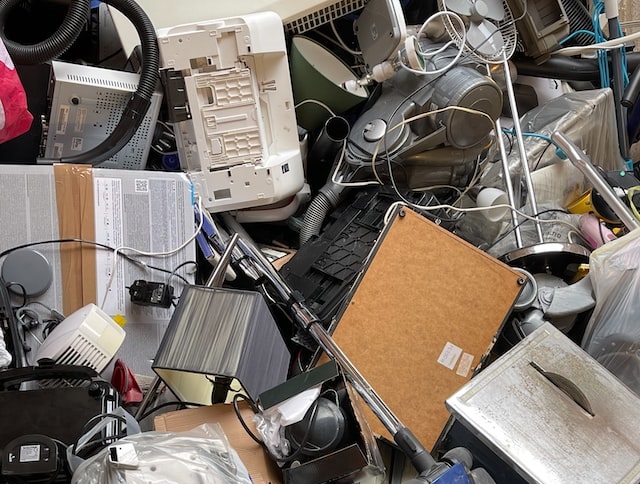 electronic waste in a landfill